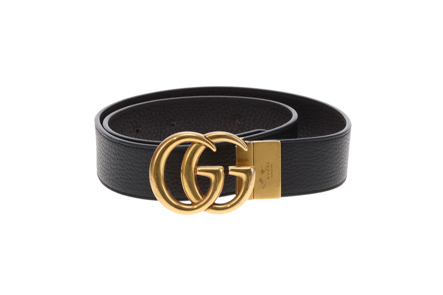 Gucci Belt Black/Brown Reversible GHW (85cm)