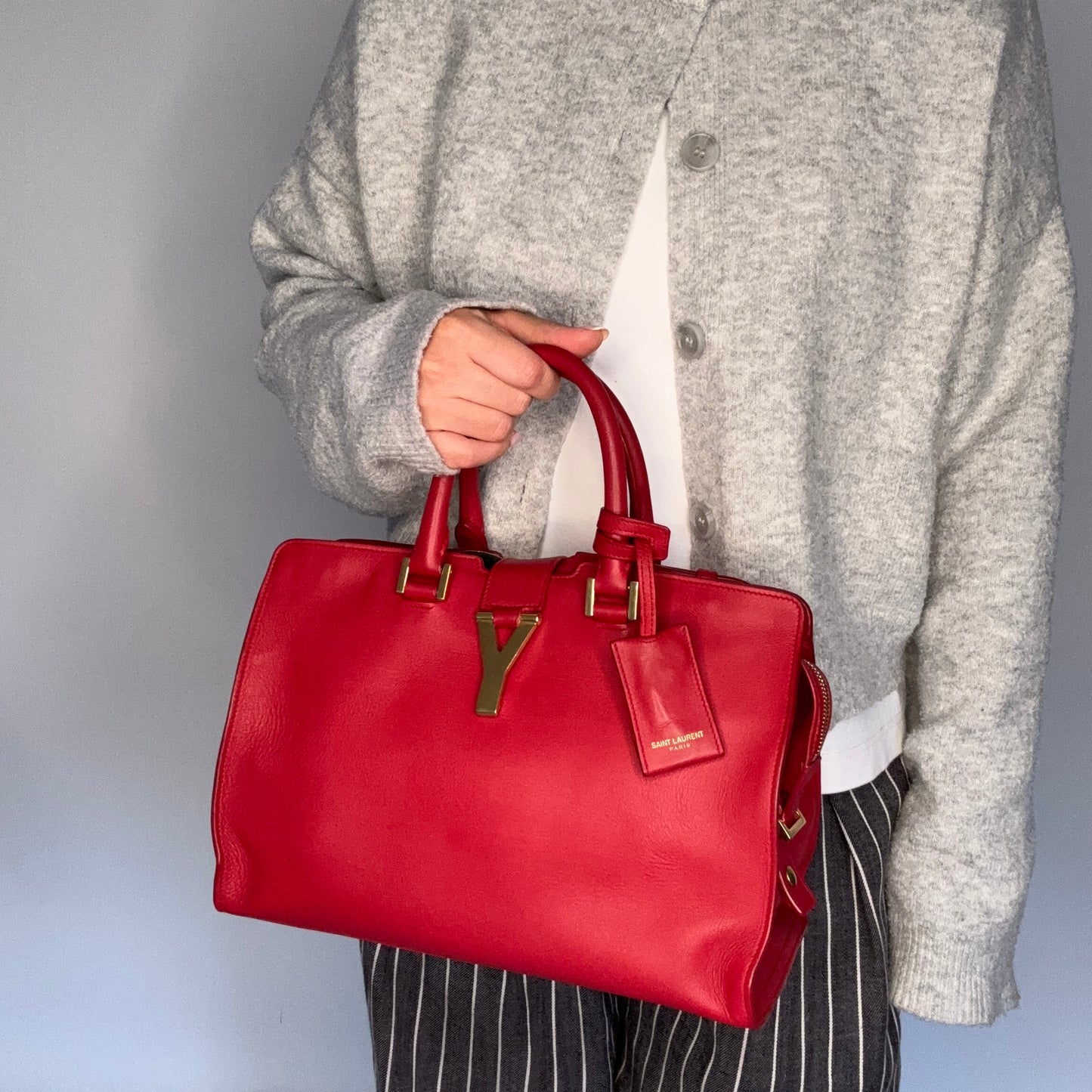 Saint Laurent Y Cabas Rouge
