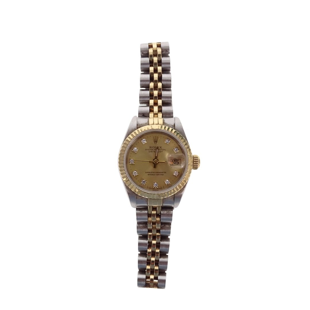 Rolex Oyster Perpetual Lady Datejust 26 Steel and Gold with Diamond Dot Dial