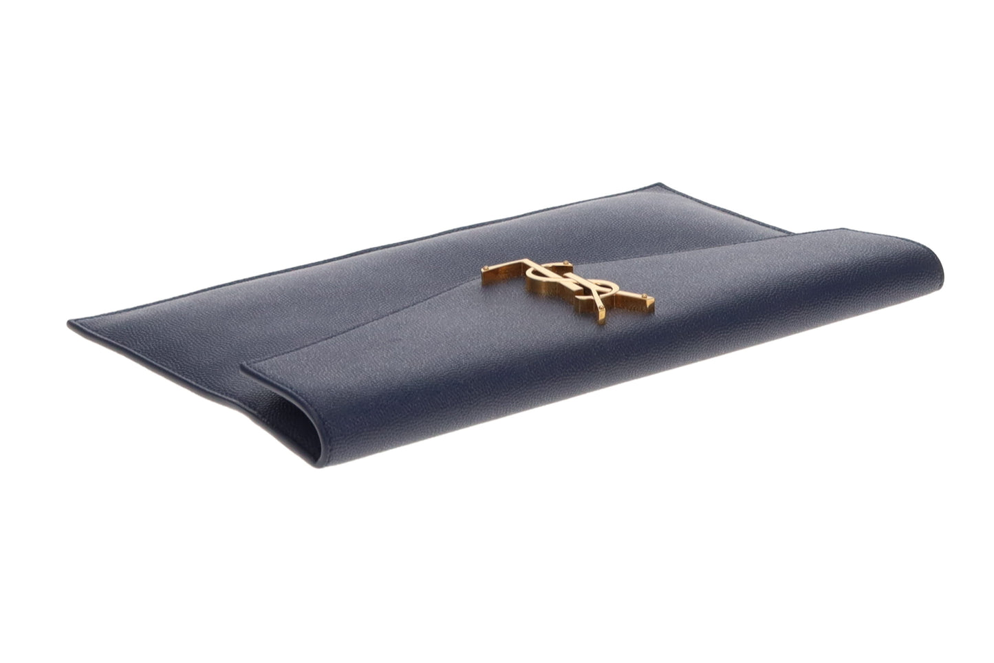Saint Laurent Uptown Pouch Navy GHW