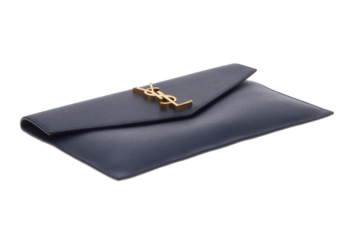 Saint Laurent Uptown Pouch Navy GHW