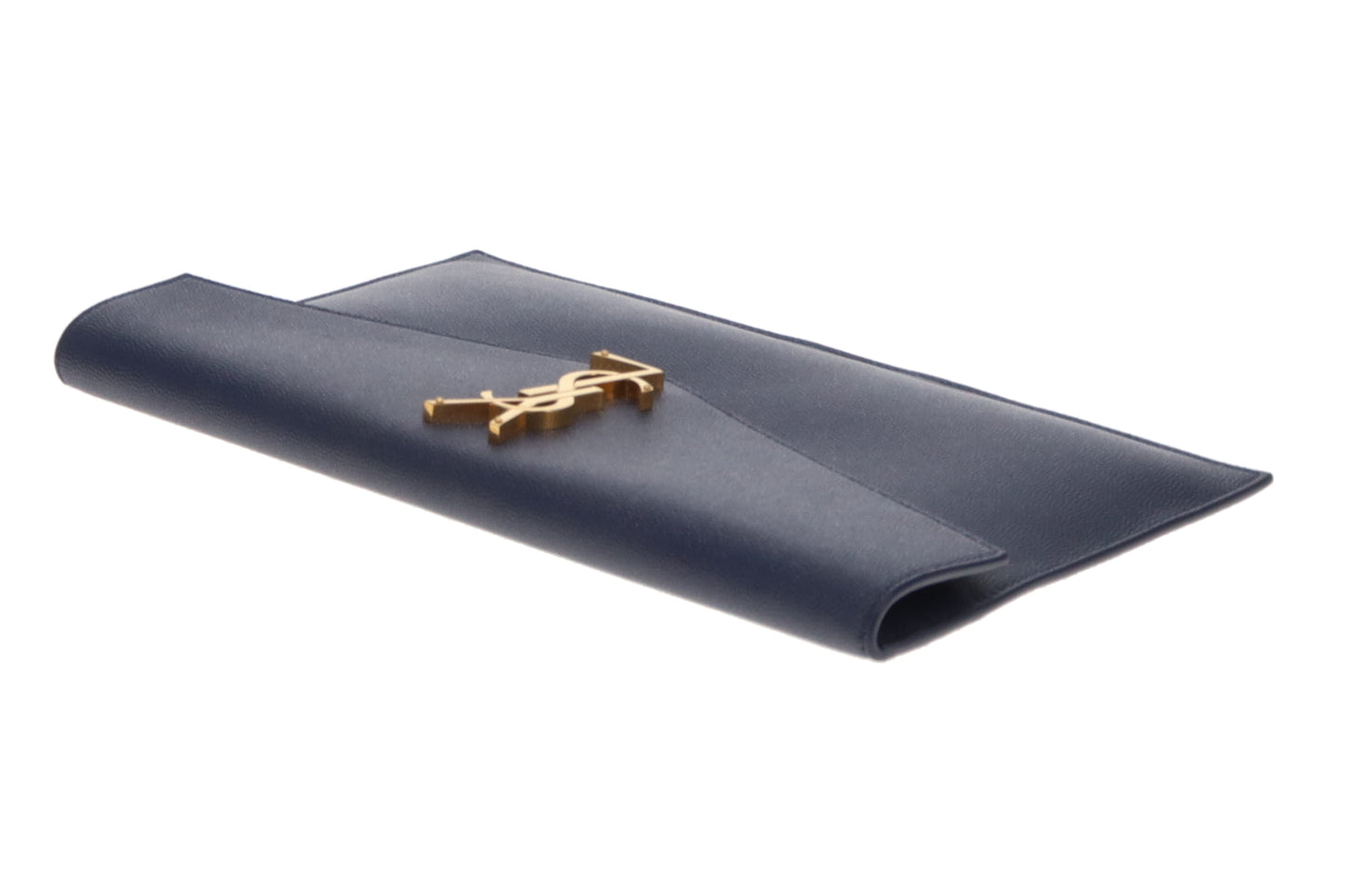 Saint Laurent Uptown Pouch Navy GHW