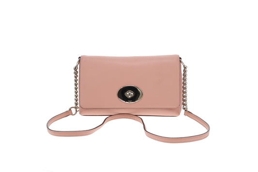 Coach Pink Leather SHW Turnlock Crossbody