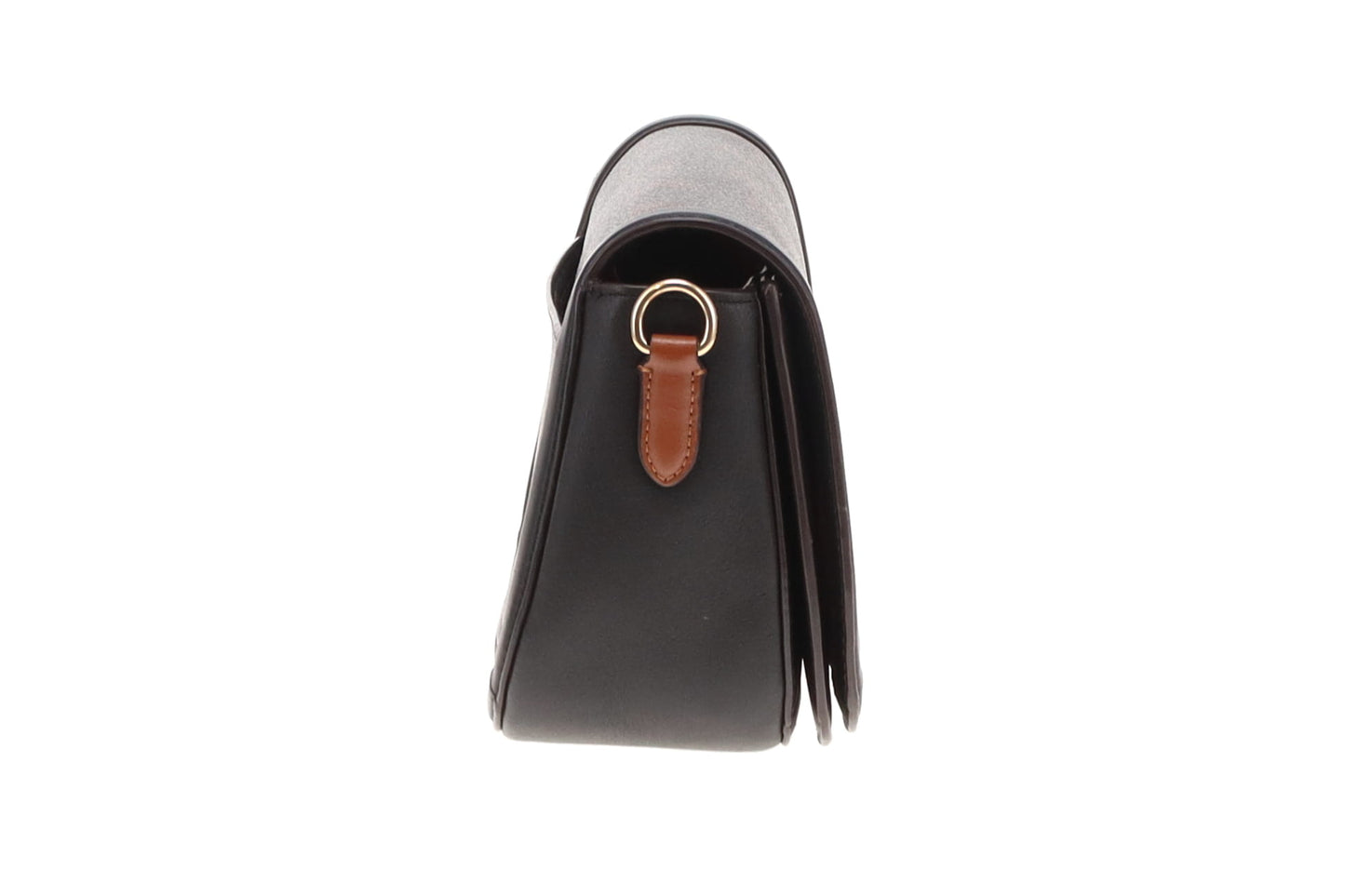 Coach Black and Brown Horse and Carriage Dot Print Saddle Bag