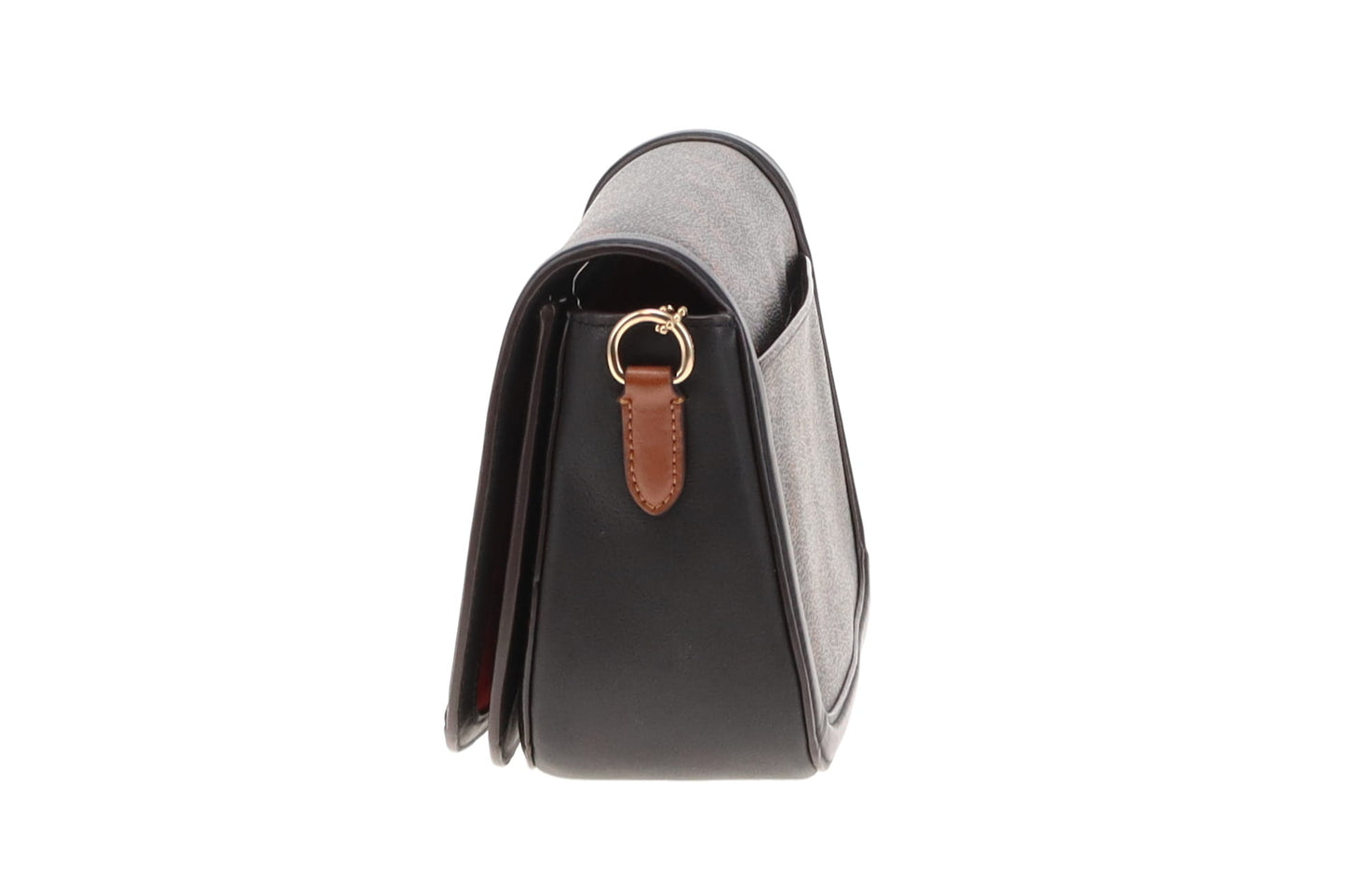 Coach Black and Brown Horse and Carriage Dot Print Saddle Bag
