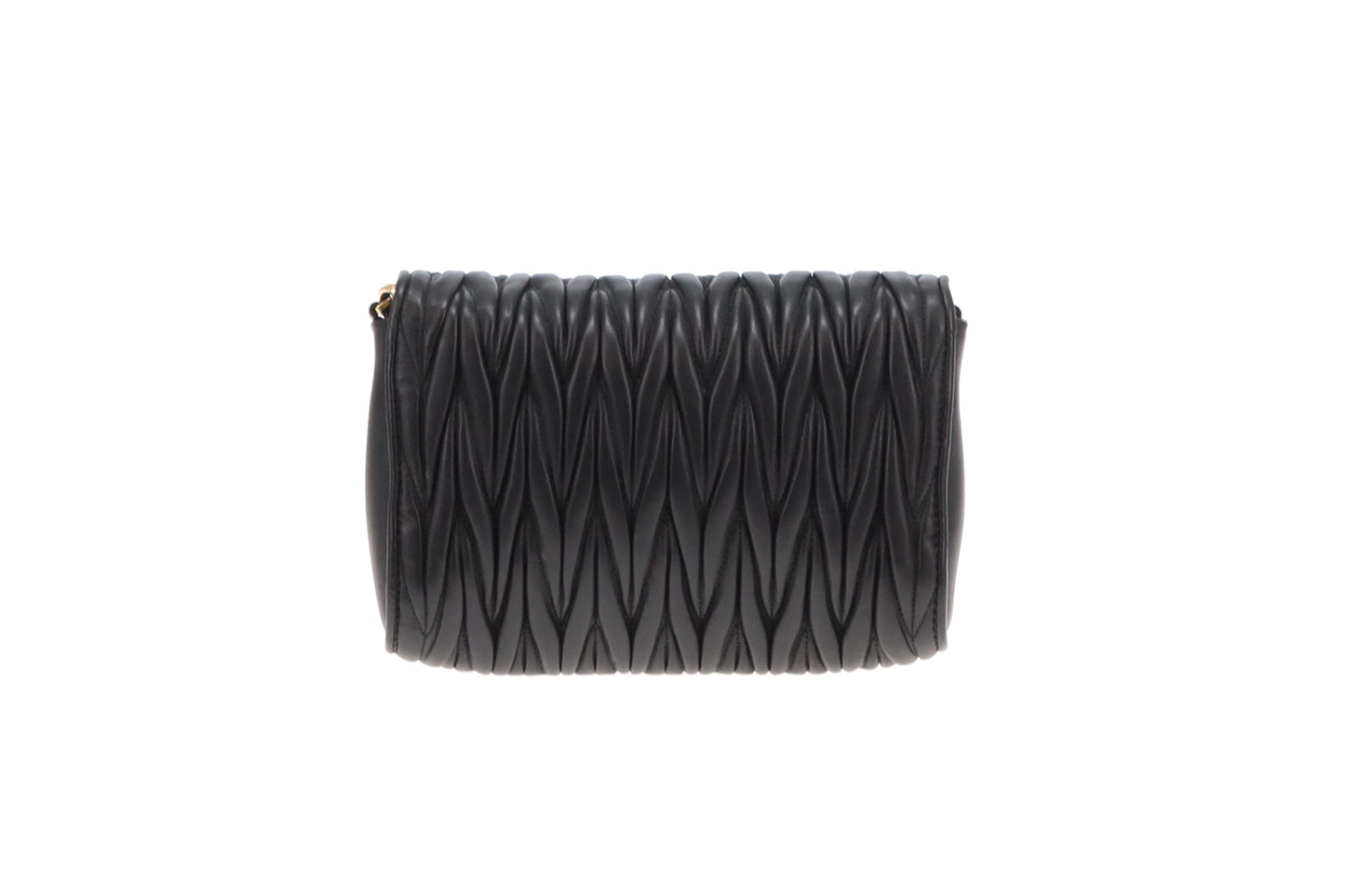 MiuMiu Black GHW Matelasse Crossbody Bag