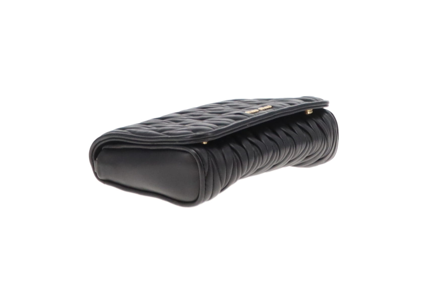 MiuMiu Black GHW Matelasse Crossbody Bag