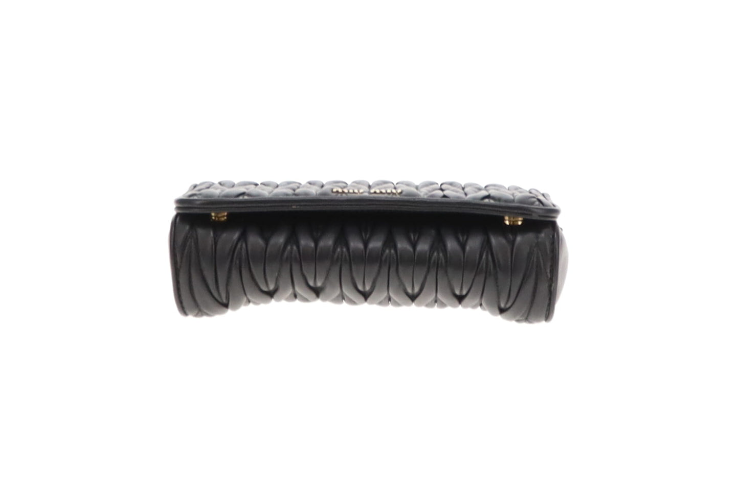 MiuMiu Black GHW Matelasse Crossbody Bag