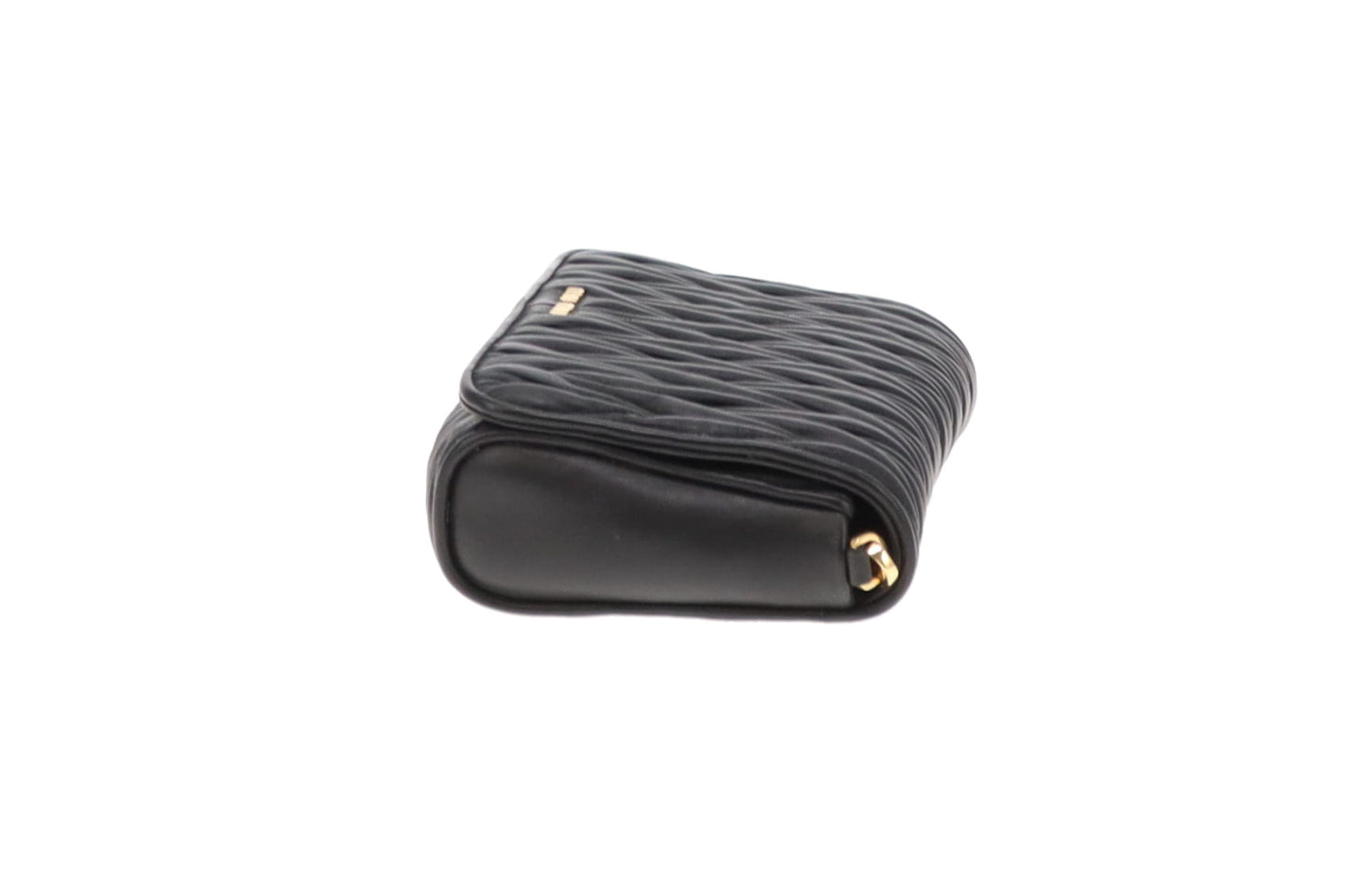 MiuMiu Black GHW Matelasse Crossbody Bag
