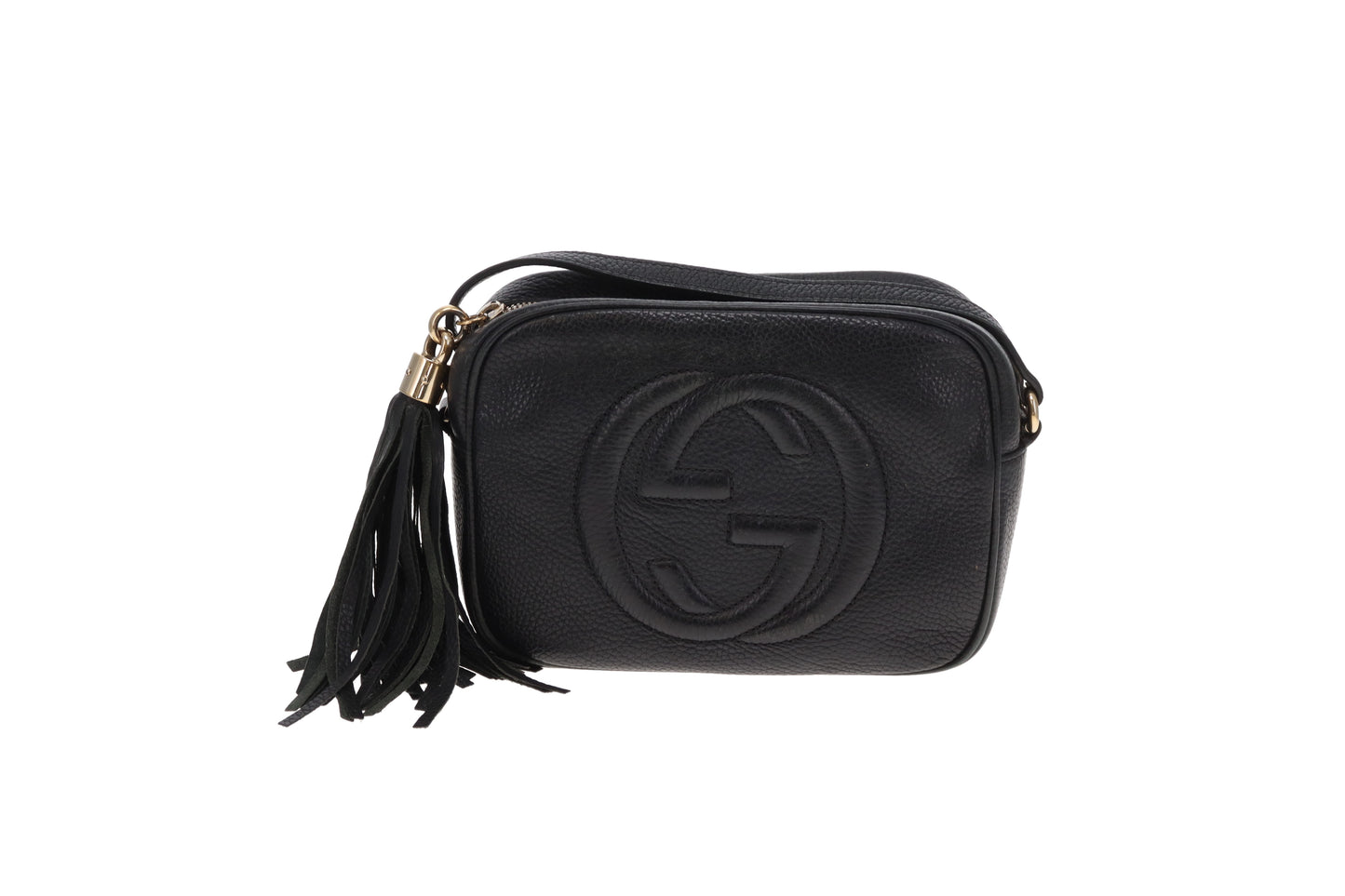 Gucci Soho Disco Black Camera Bag Grained Leather
