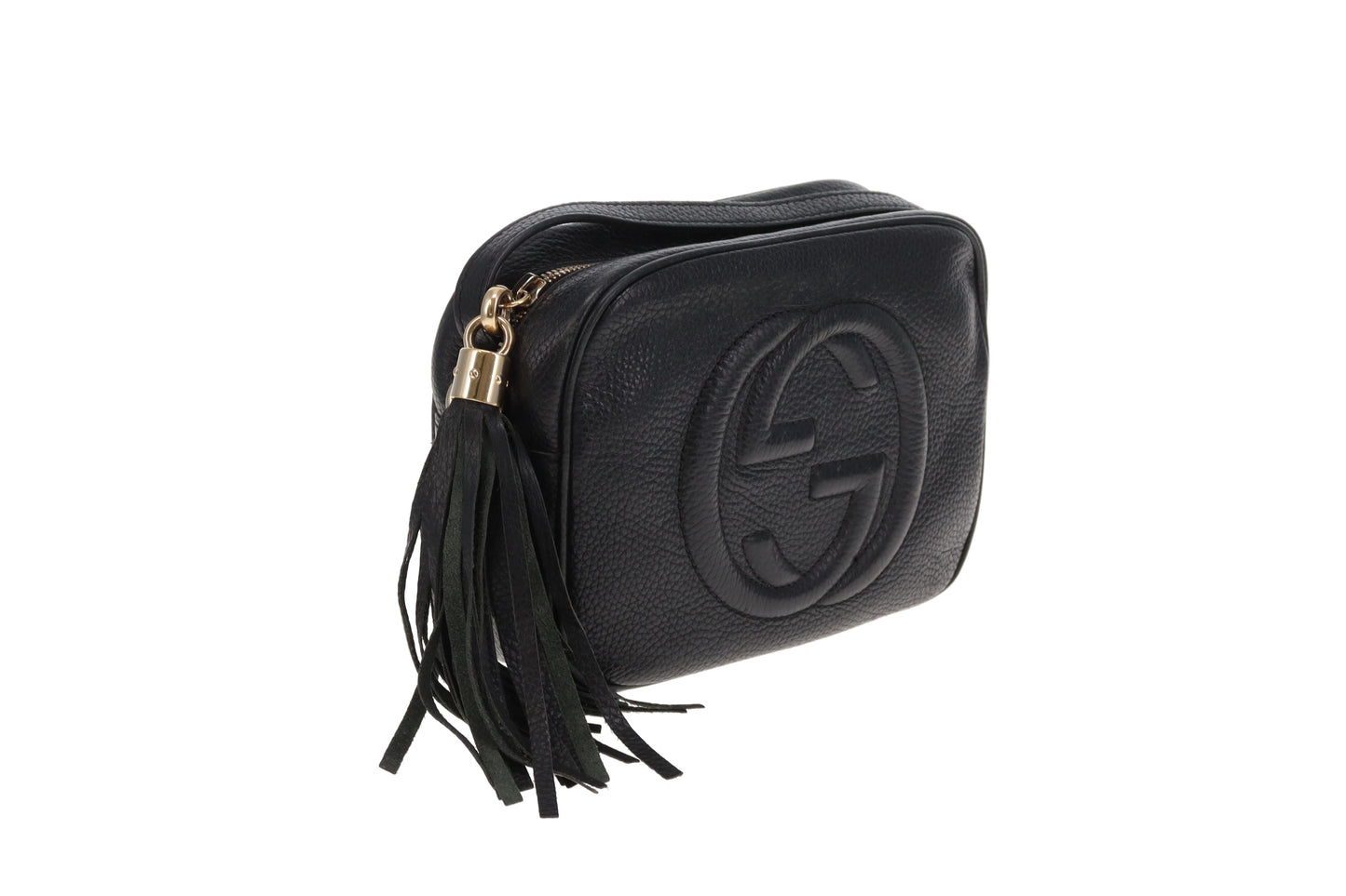 Gucci Soho Disco Black Camera Bag Grained Leather
