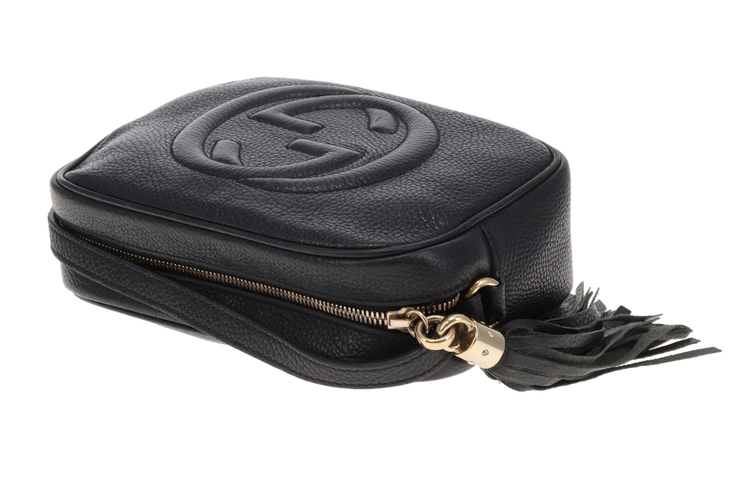 Gucci Soho Disco Black Camera Bag Grained Leather