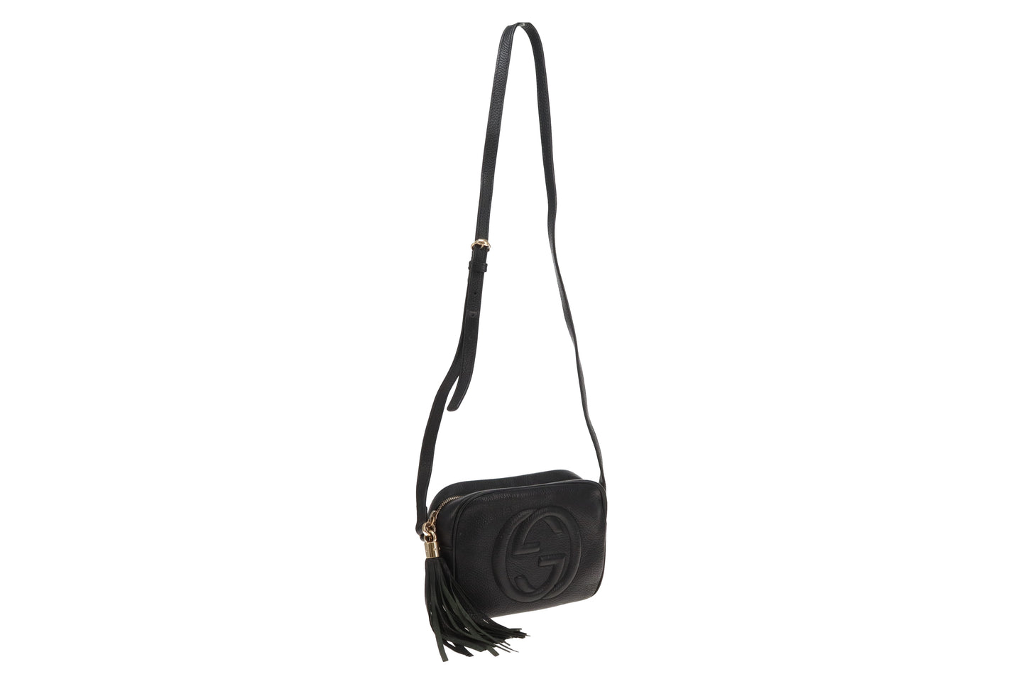 Gucci Soho Disco Black Camera Bag Grained Leather
