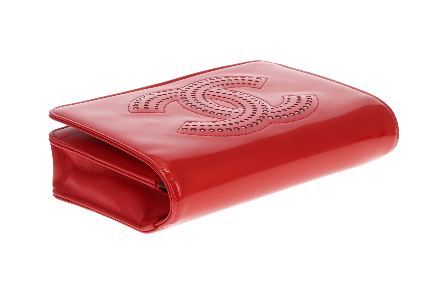 Chanel Wallet On Chain Strass CC Red Patent Leather 2009
