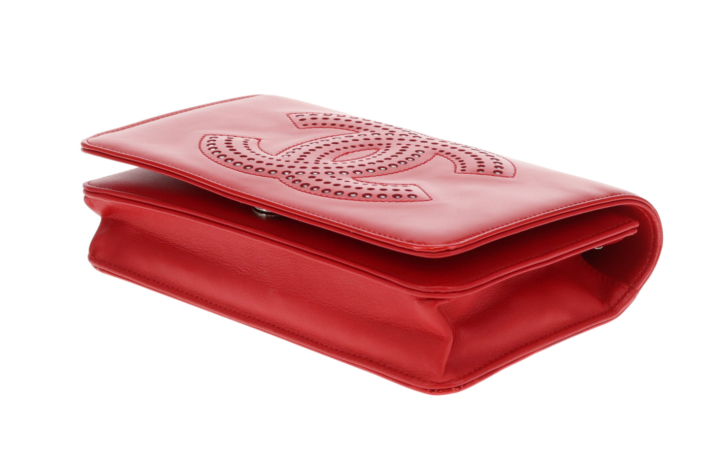 Chanel Wallet On Chain Strass CC Red Patent Leather 2009