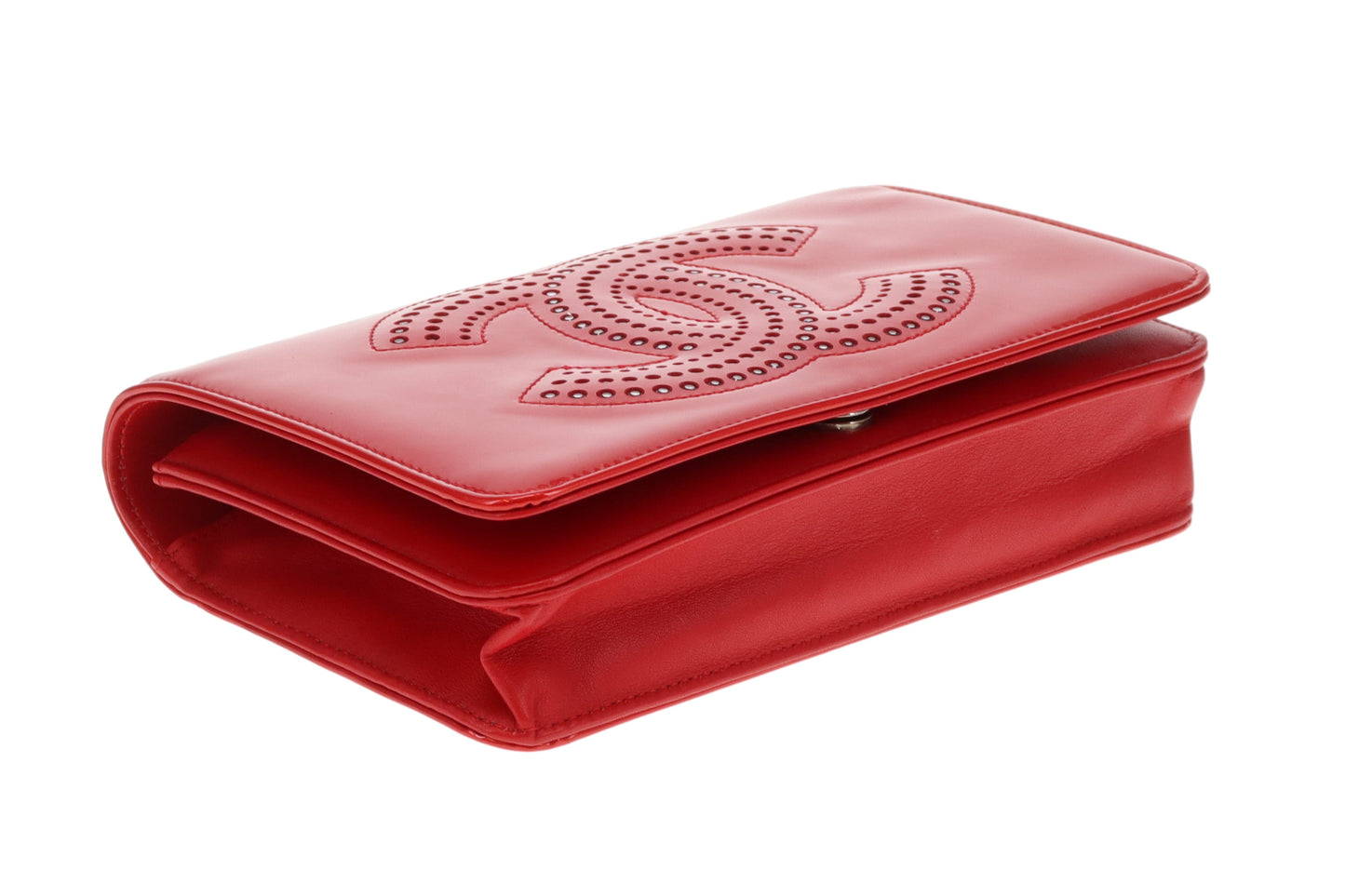 Chanel Wallet On Chain Strass CC Red Patent Leather 2009