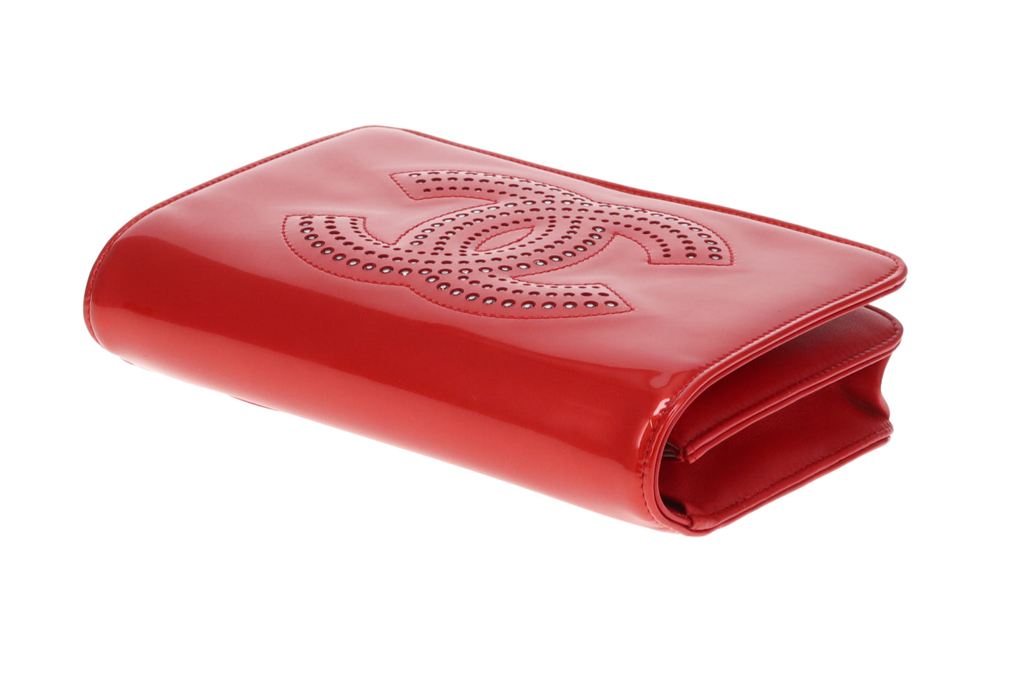 Chanel Wallet On Chain Strass CC Red Patent Leather 2009
