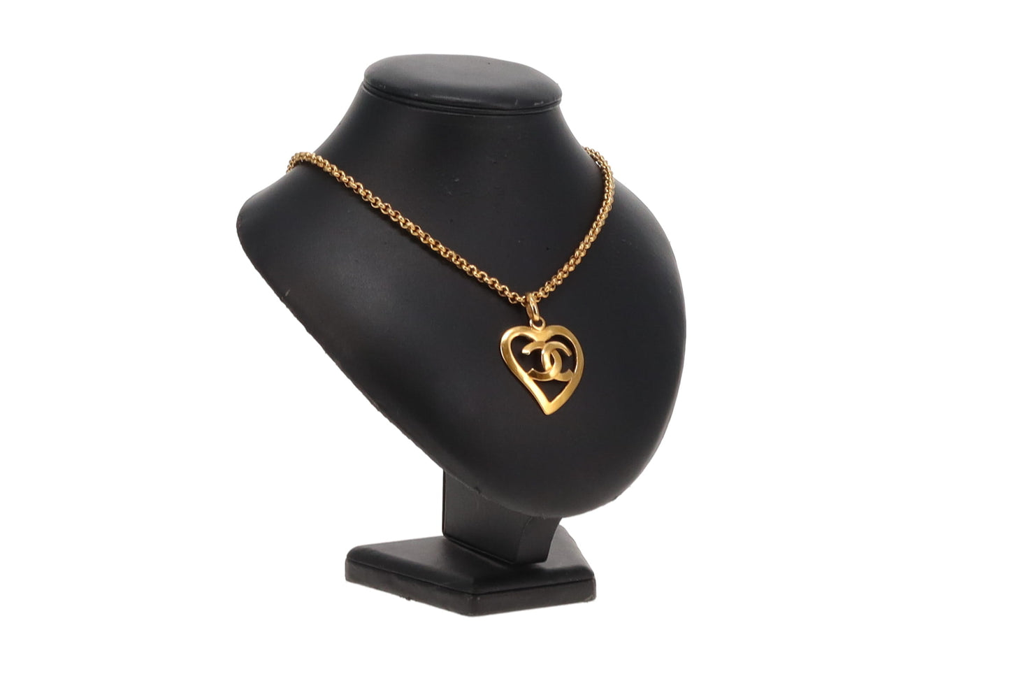 Chanel Goldtone 1995 Heart CC Vintage Chain