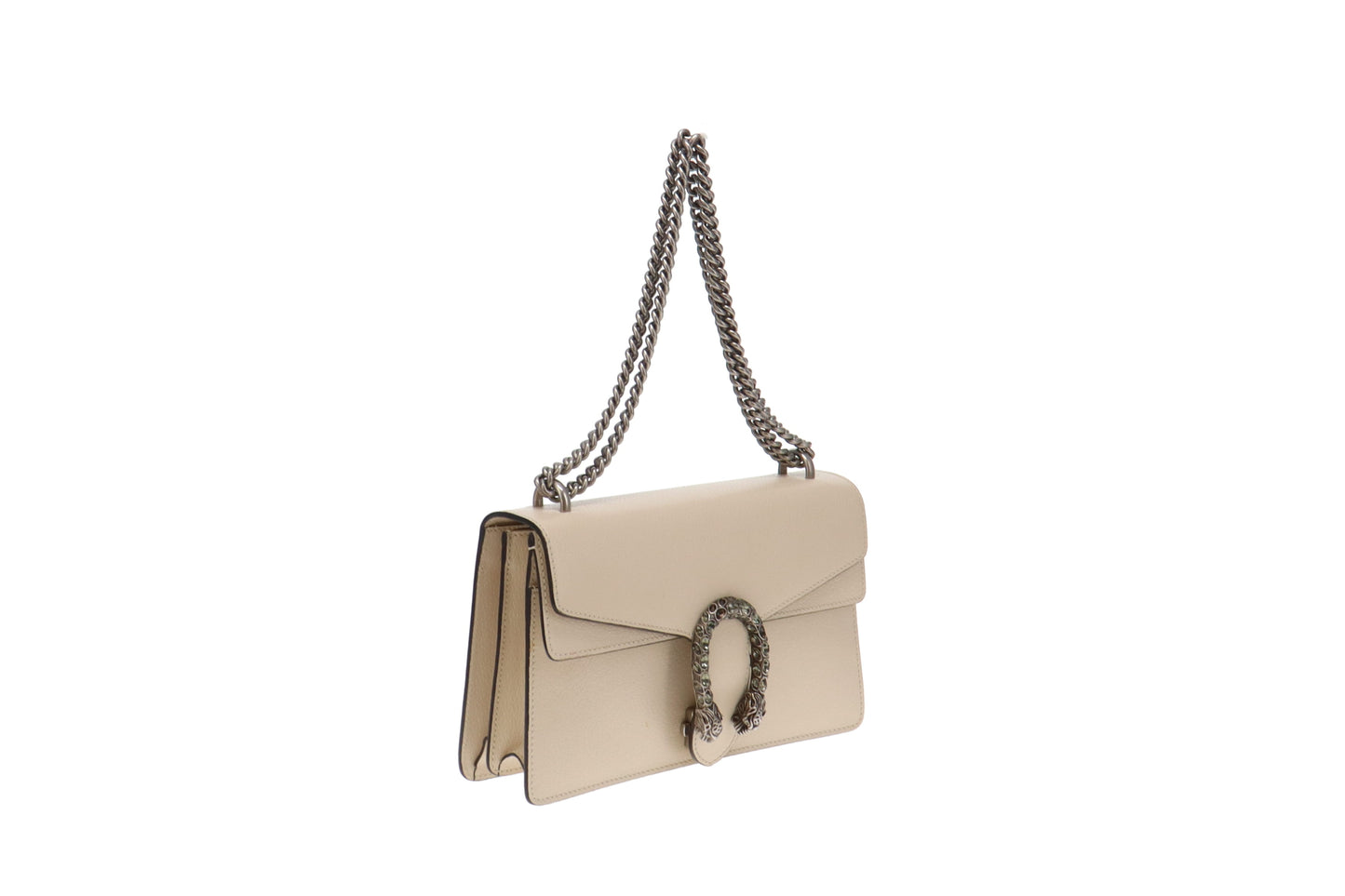 Gucci Cream Leather Small Dionysus Shoulder Bag