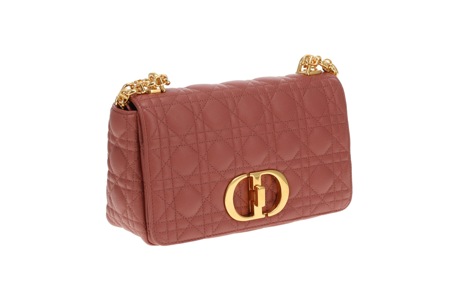 Dior Caro Bag Medium Raspberry Leather GHW 2022
