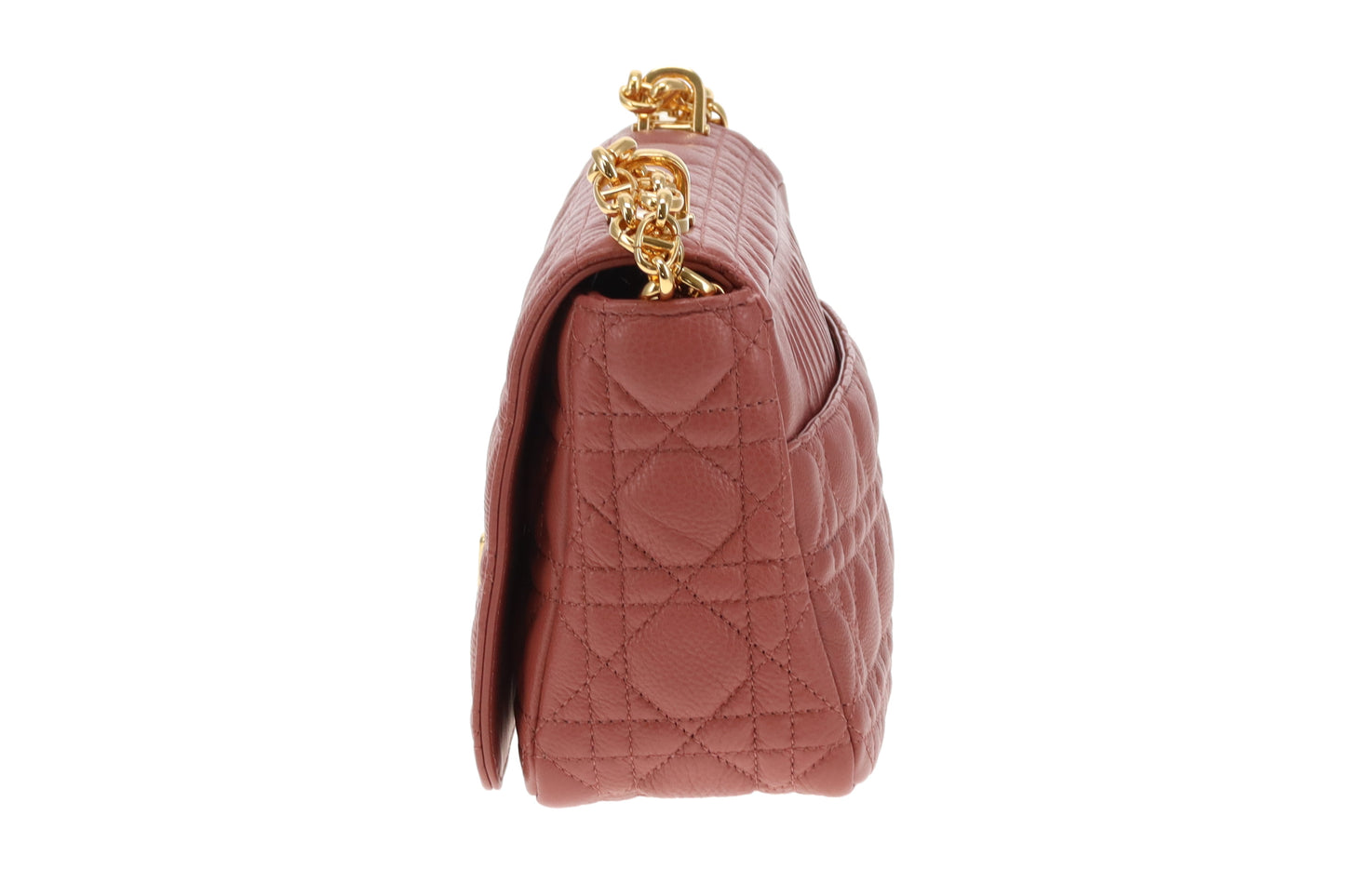 Dior Caro Bag Medium Raspberry Leather GHW 2022