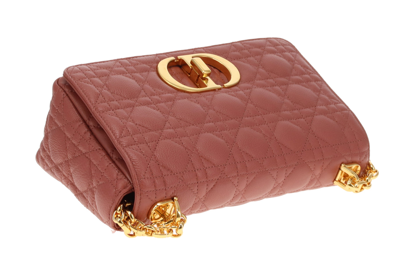 Dior Caro Bag Medium Raspberry Leather GHW 2022