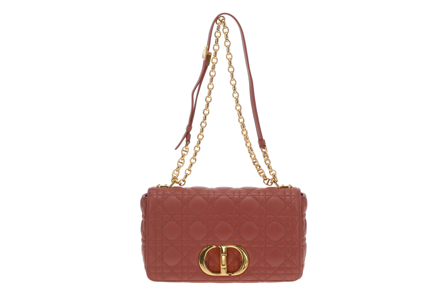 Dior Caro Bag Medium Raspberry Leather GHW 2022
