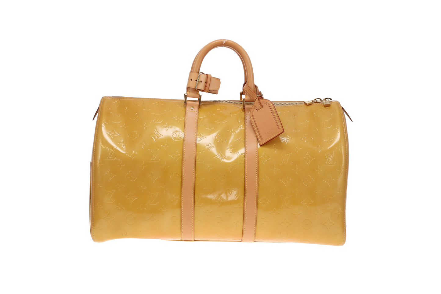 Louis Vuitton Mercer Keepall 50 Gold Vernis Leather BA0948