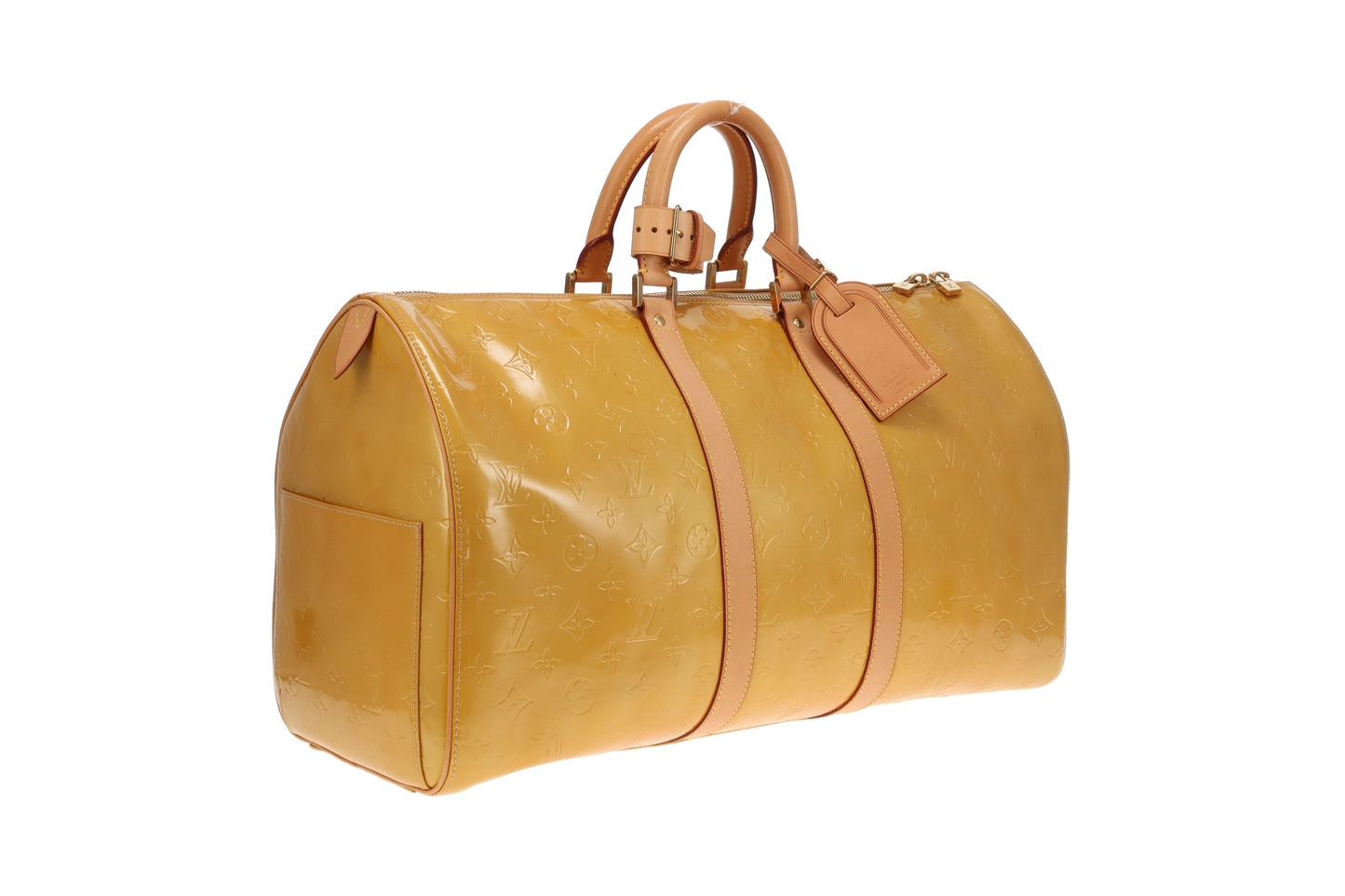 Louis Vuitton Mercer Keepall 50 Gold Vernis Leather BA0948