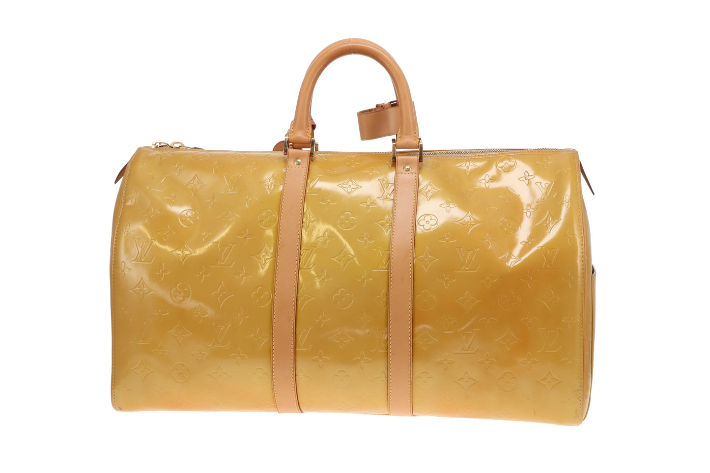 Louis Vuitton Mercer Keepall 50 Gold Vernis Leather BA0948