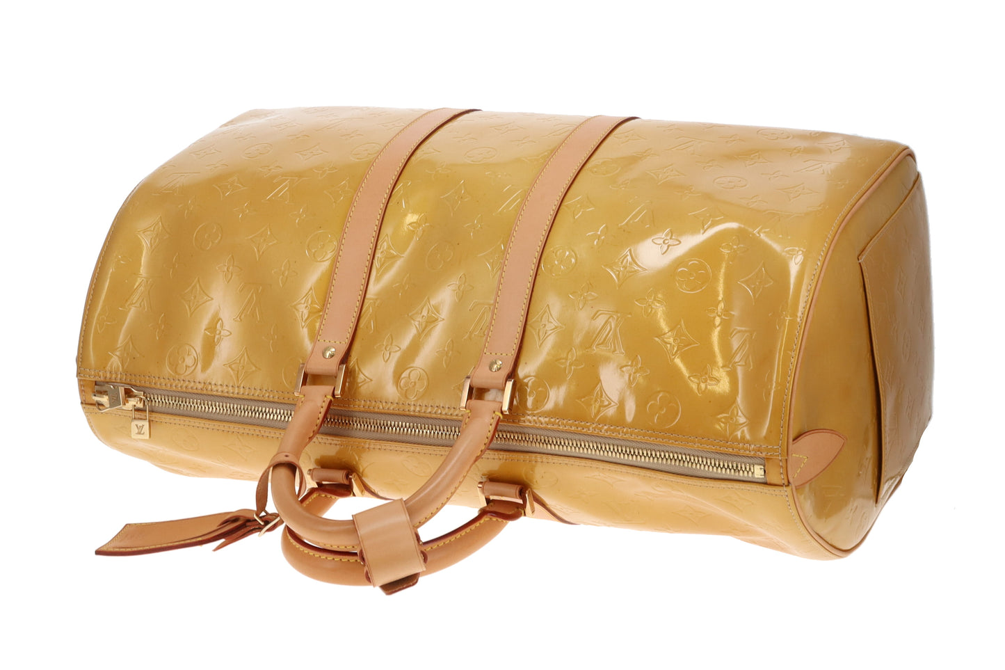 Louis Vuitton Mercer Keepall 50 Gold Vernis Leather BA0948