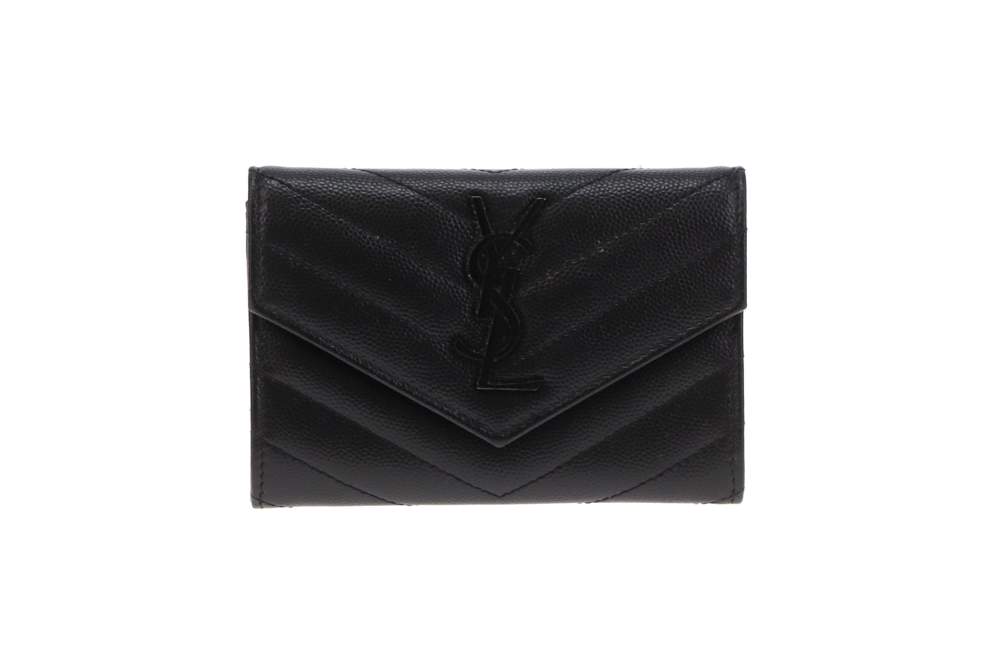 Saint Laurent Cassandre Flap Card Holder All Black 2022