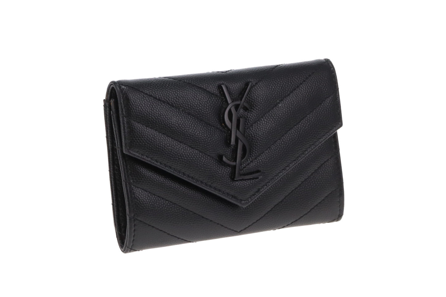 Saint Laurent Cassandre Flap Card Holder All Black 2022