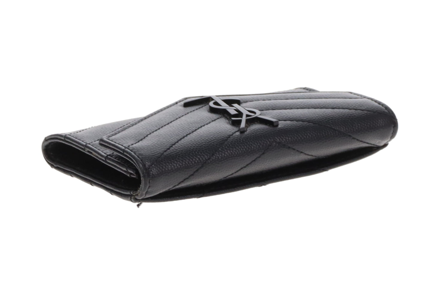 Saint Laurent Cassandre Flap Card Holder All Black 2022