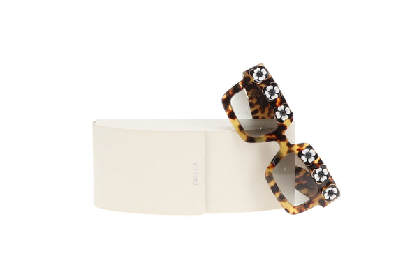 小物 PRADA archive sunglasses flower y2k Prada Flower Sunglasses in Tortoiseshell Brown – Nitryl