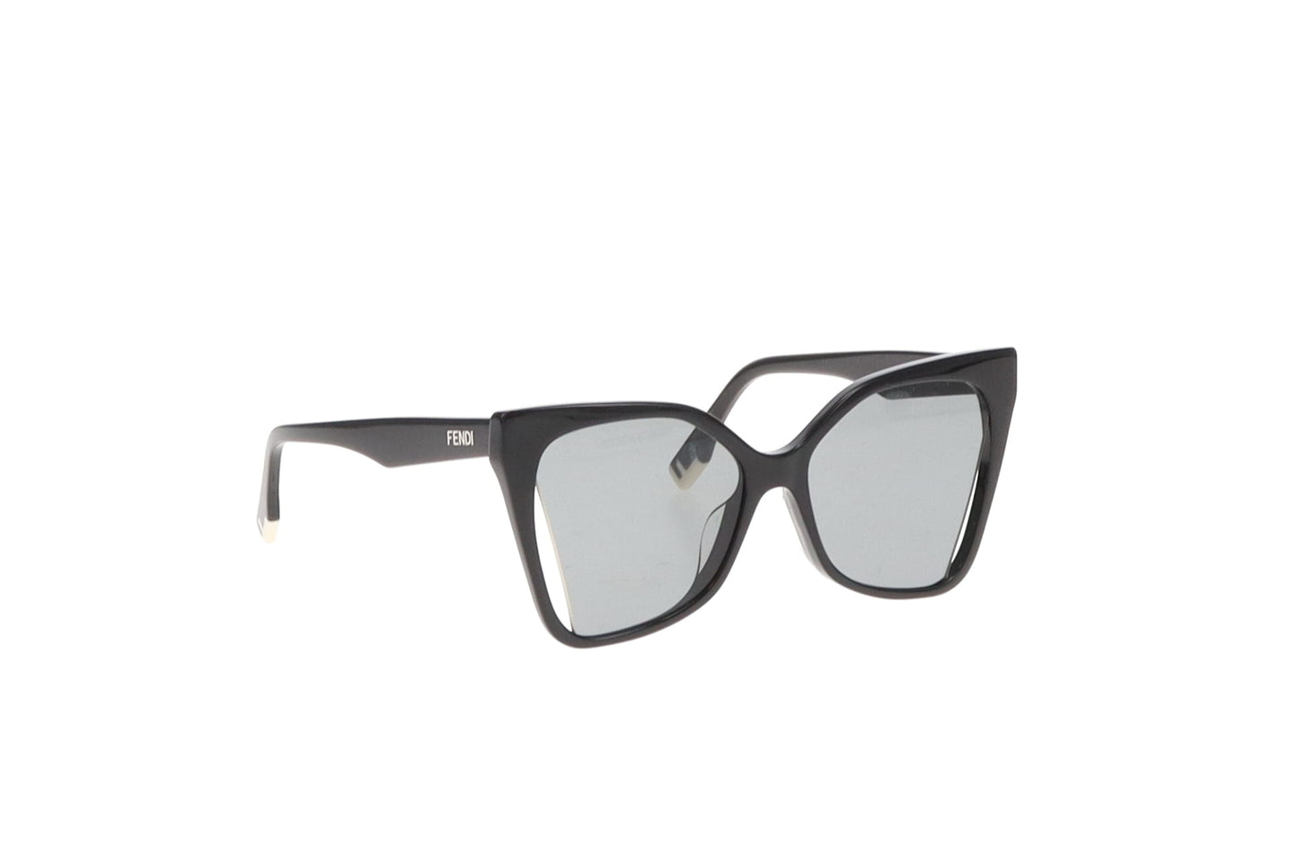 Fendi Cat Eye Modern Black Runway Sunglasses