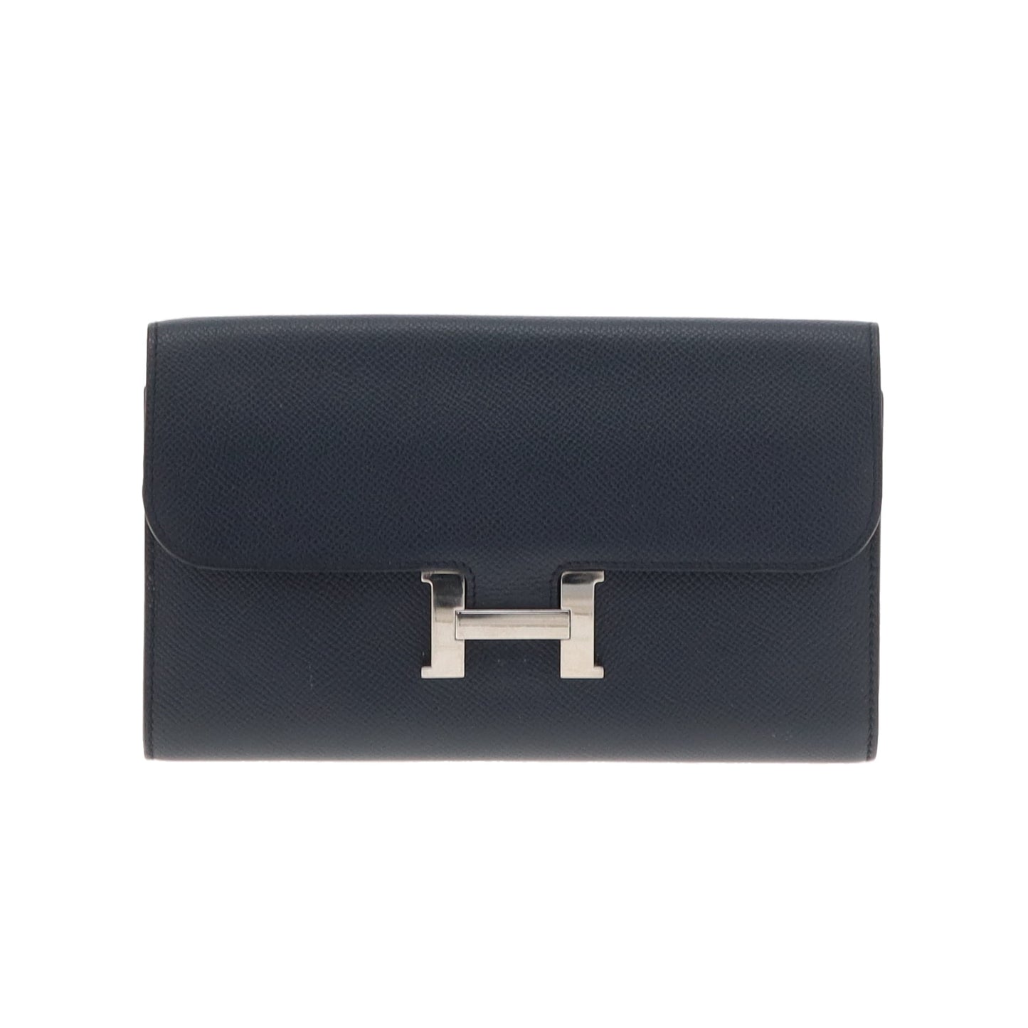 Hermes Constance Long Wallet Navy Epsom PHW 2018