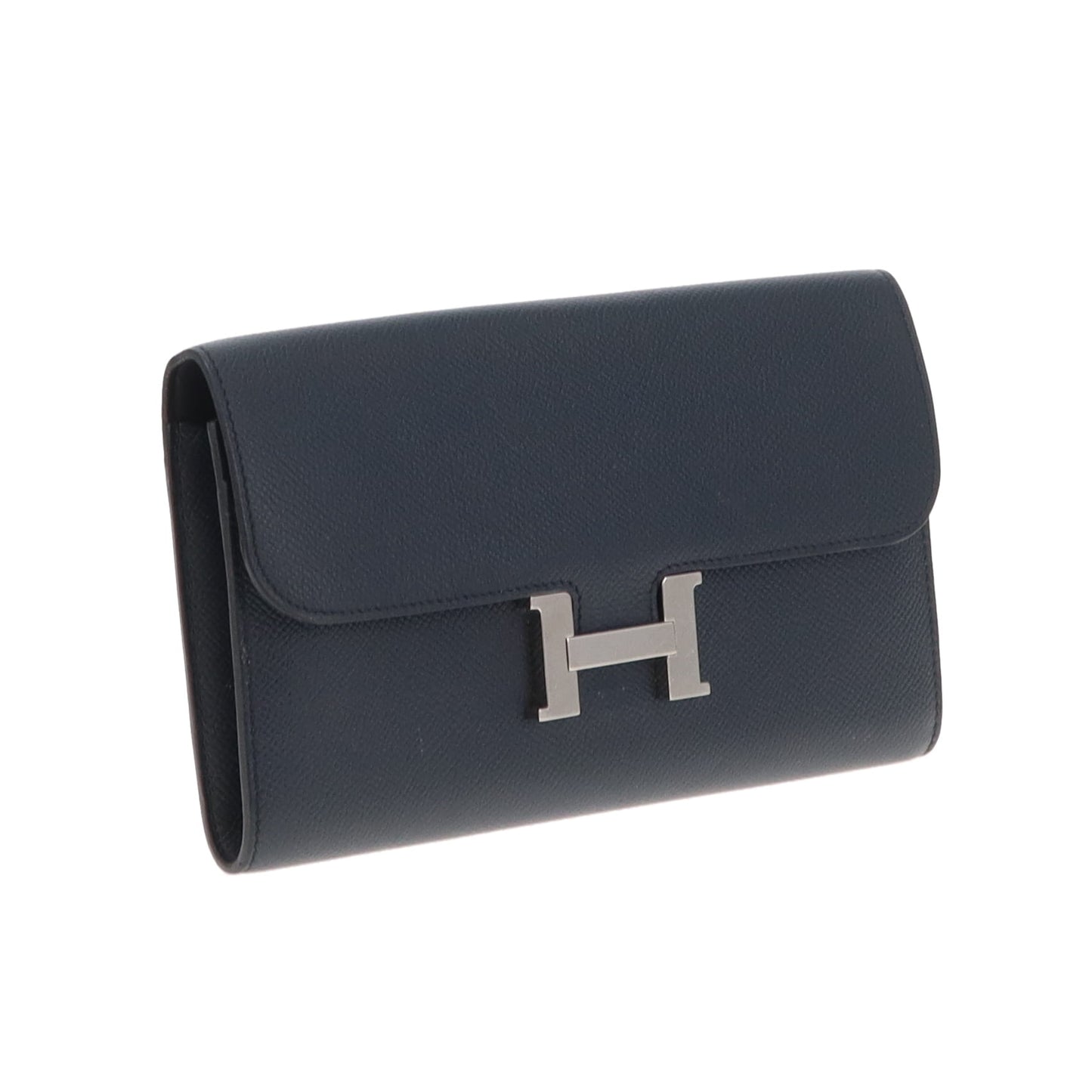 Hermes Constance Long Wallet Navy Epsom PHW 2018