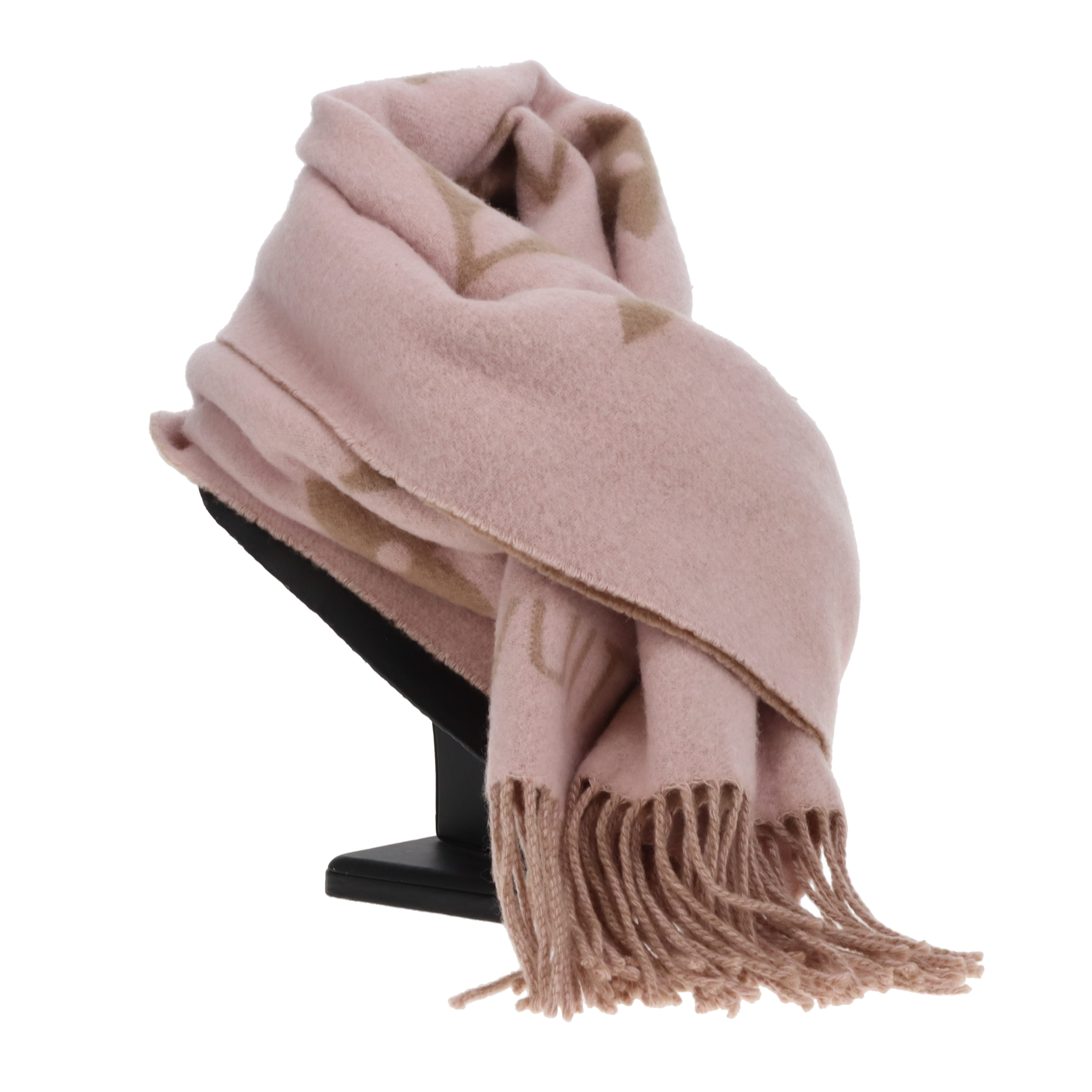 Louis Vuitton Reykjavik Scarf Beige Rose 100% Cashmere | Designer