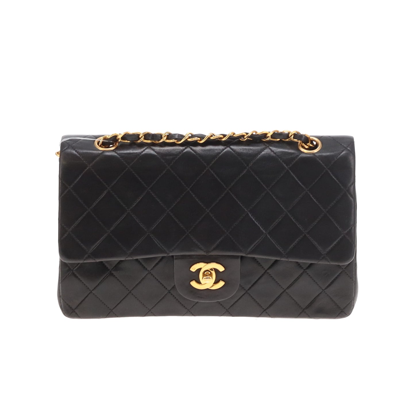 Chanel Classic Double Flap Medium Black Lambskin Gold Hardware 94/96
