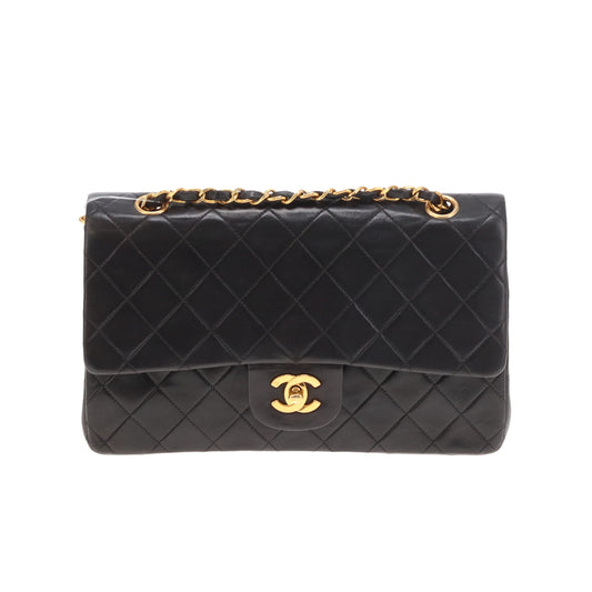 Chanel Classic Double Flap Medium Black Lambskin Gold Hardware 94/96