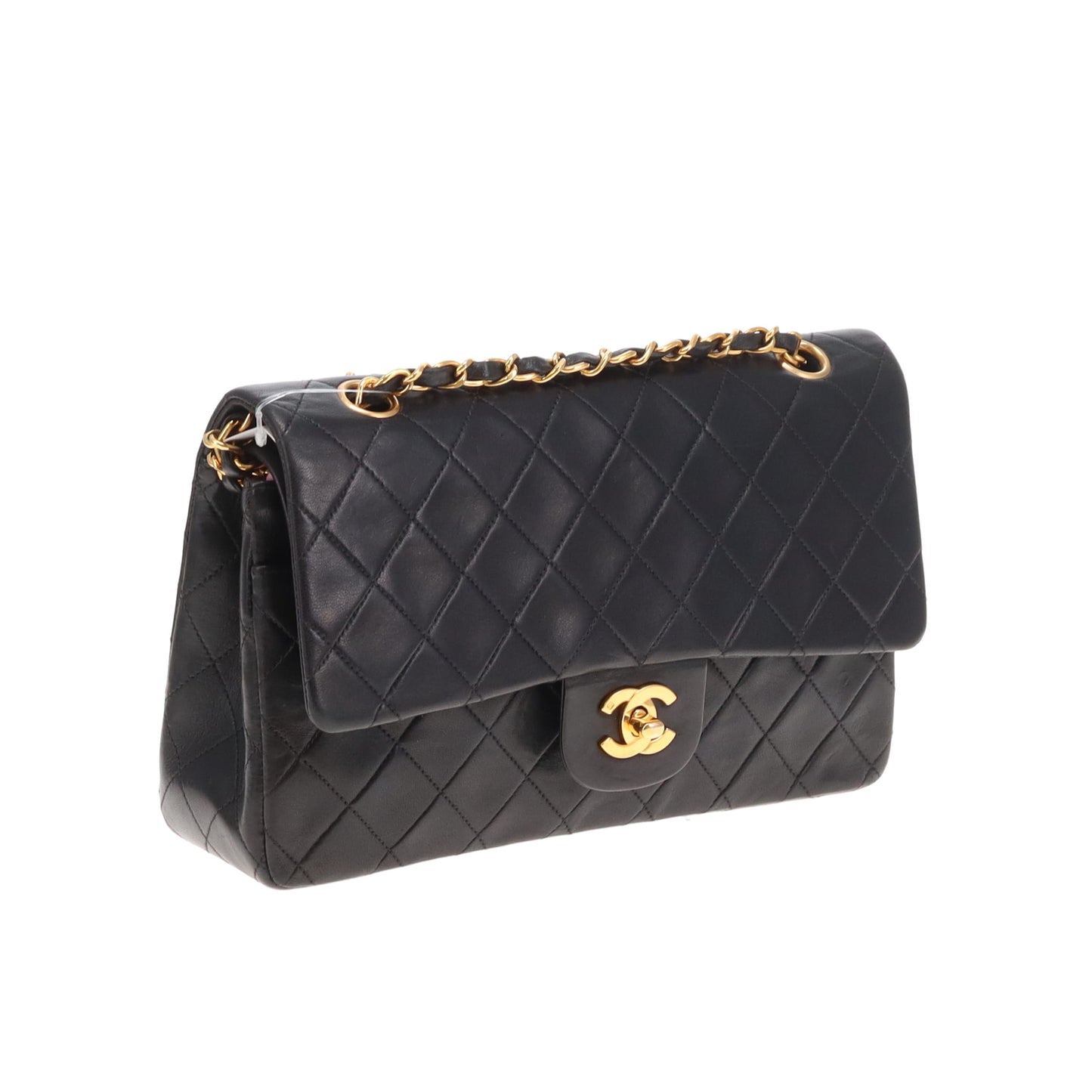 Chanel Classic Double Flap Medium Black Lambskin Gold Hardware 94/96