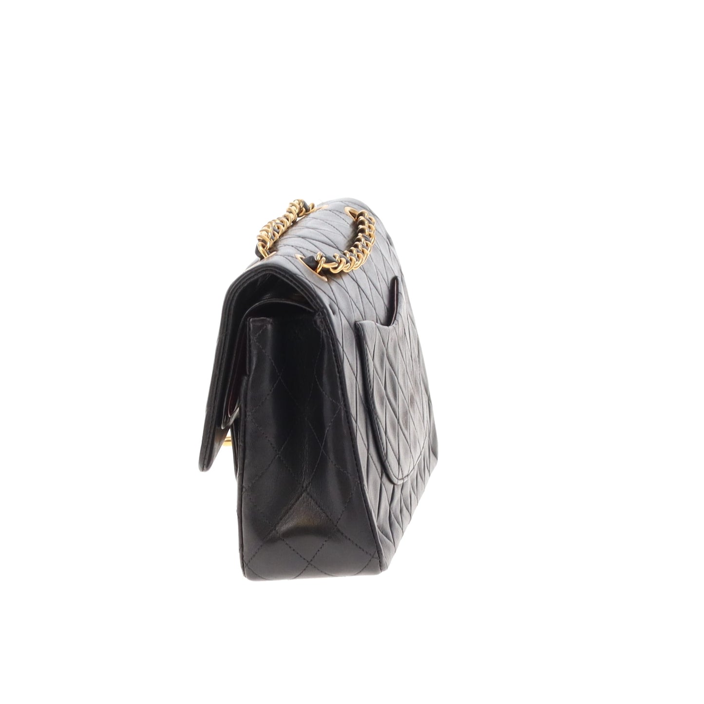 Chanel Classic Double Flap Medium Black Lambskin Gold Hardware 94/96