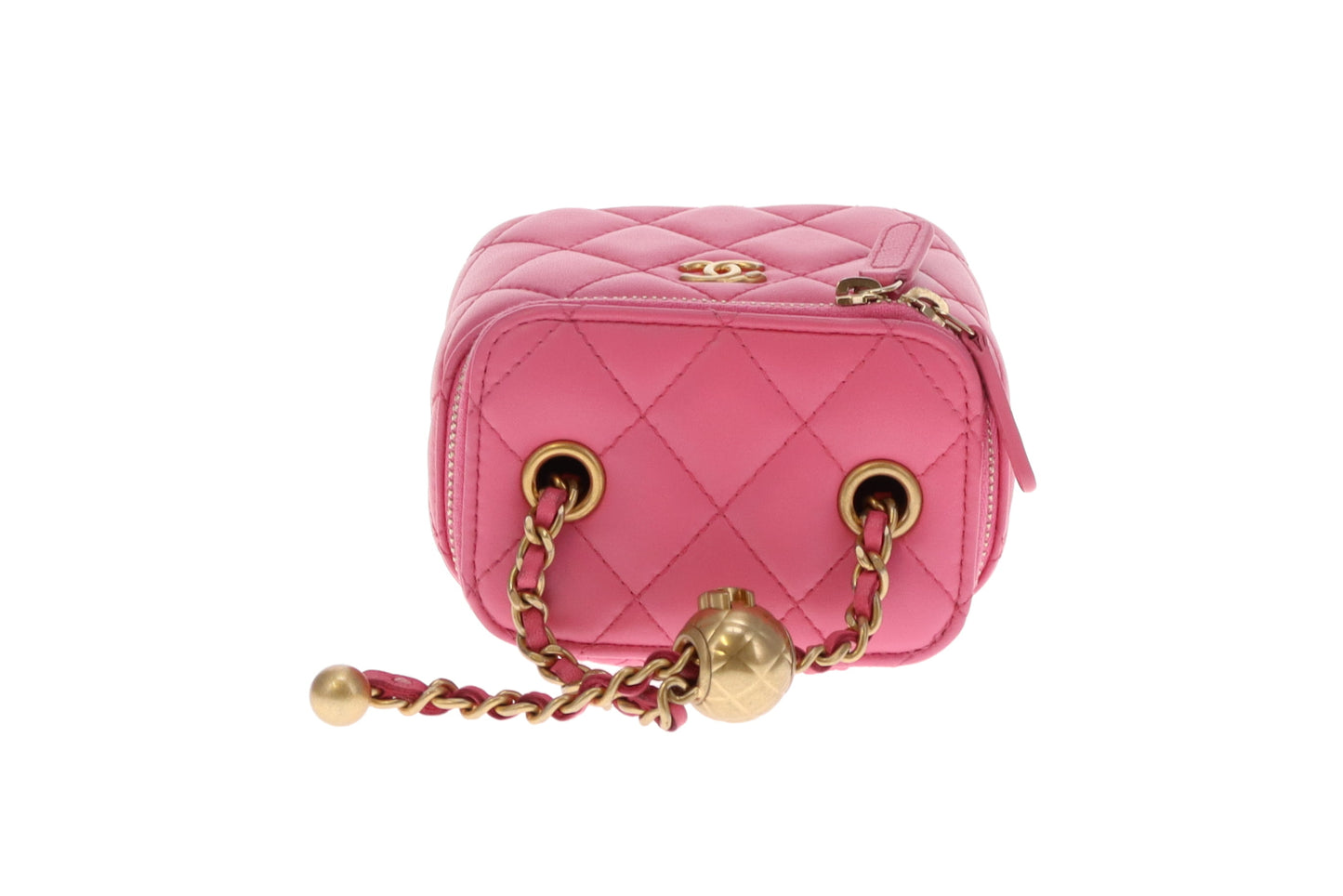 Chanel Vanity Pearl Crush Mini Pink Lambskin GHW 2019