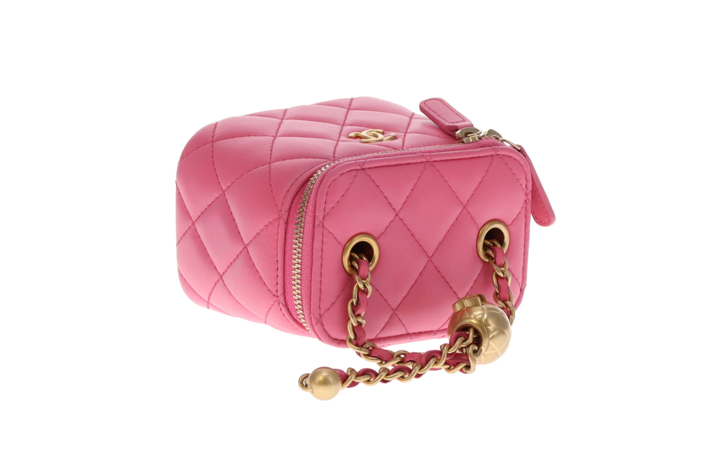 Chanel Vanity Pearl Crush Mini Pink Lambskin GHW 2019