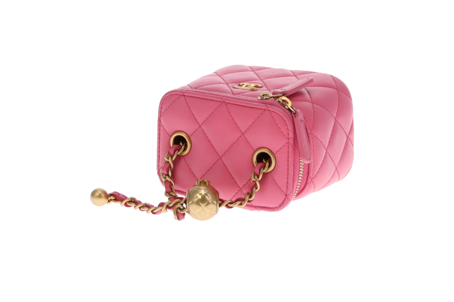 Chanel Vanity Pearl Crush Mini Pink Lambskin GHW 2019