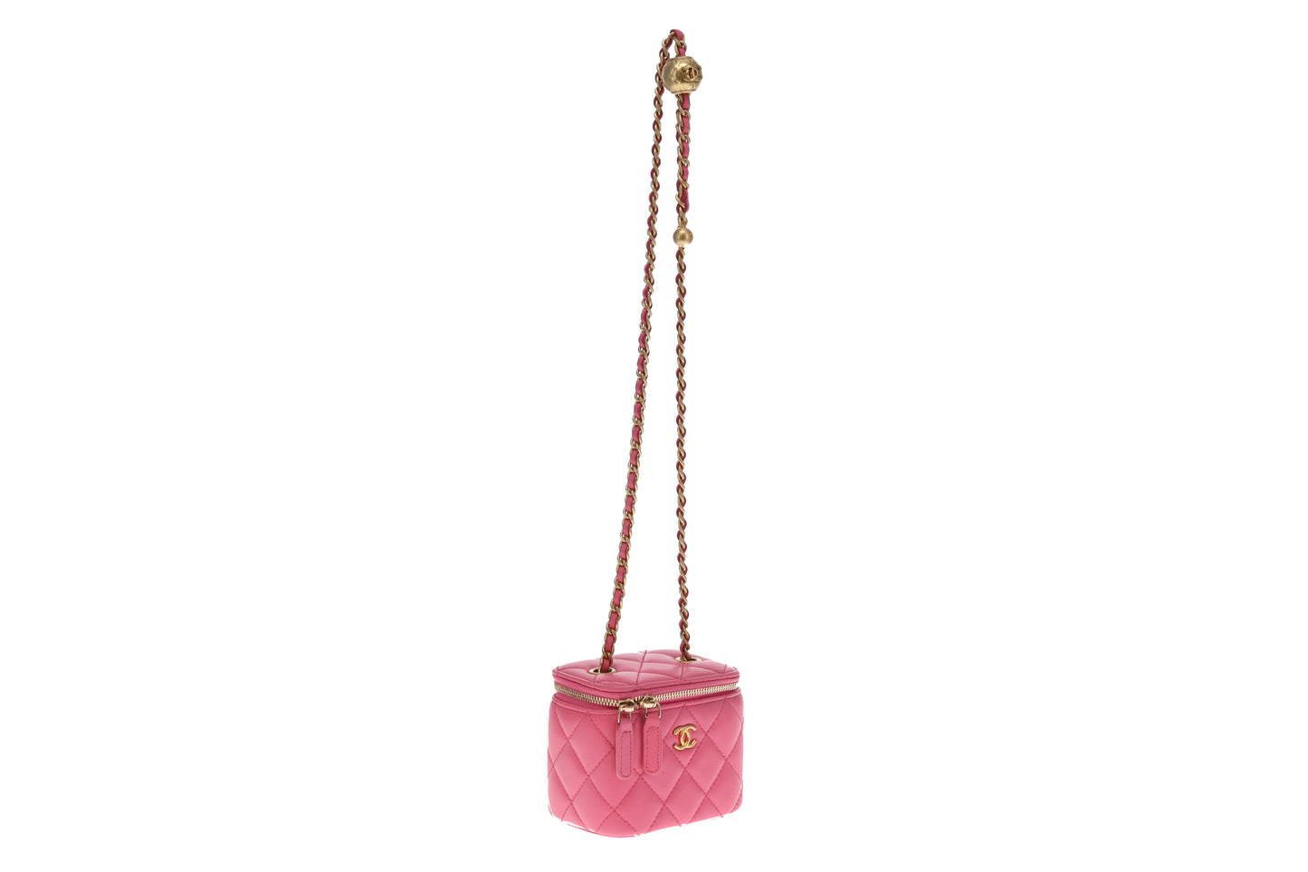 Chanel Vanity Pearl Crush Mini Pink Lambskin GHW 2019
