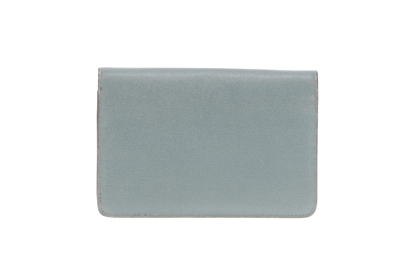 Fendi Hypnoteyes Leather Wallet on Chain Blue