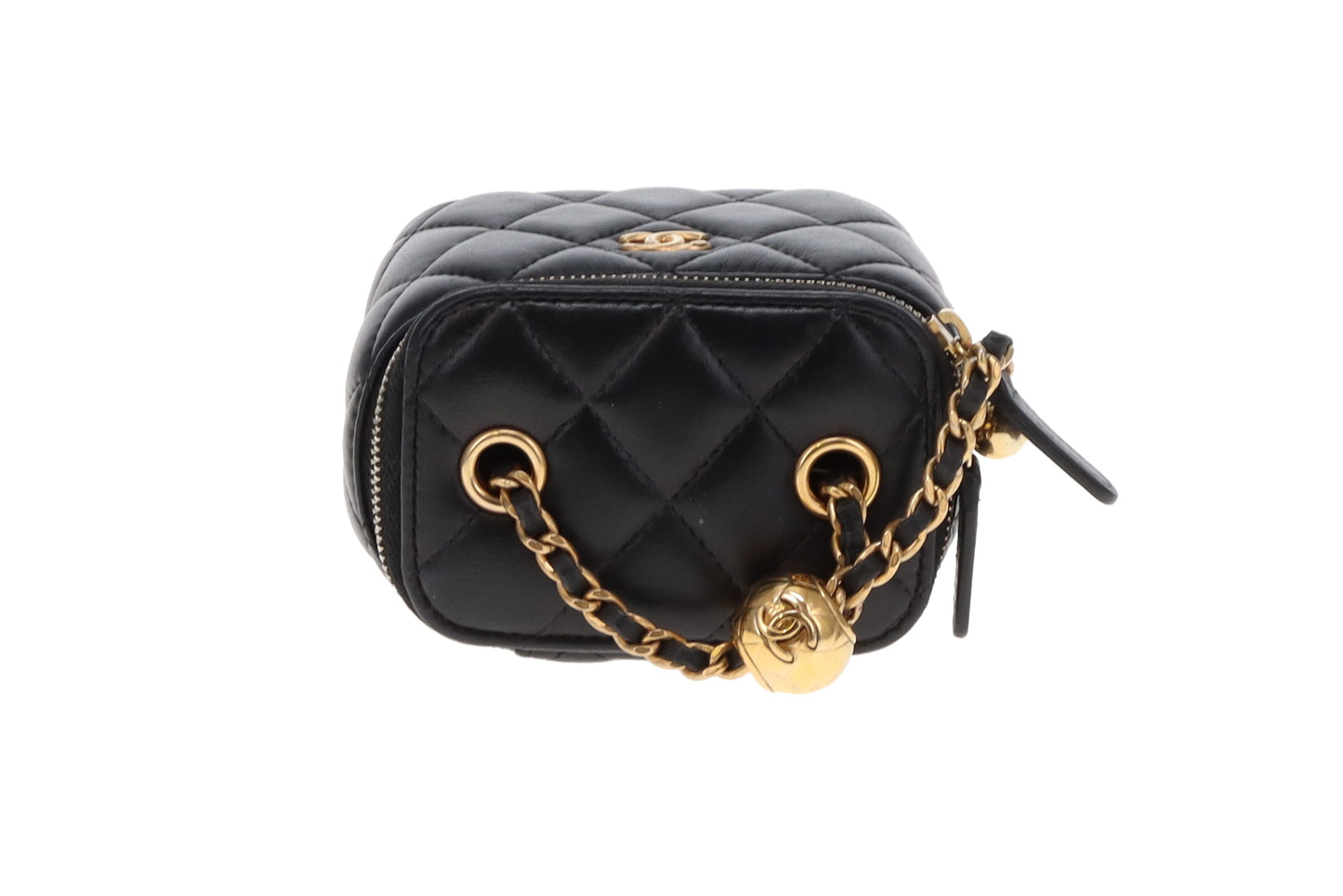 Chanel Vanity Pearl Crush Mini Black Lambskin GHW 2021