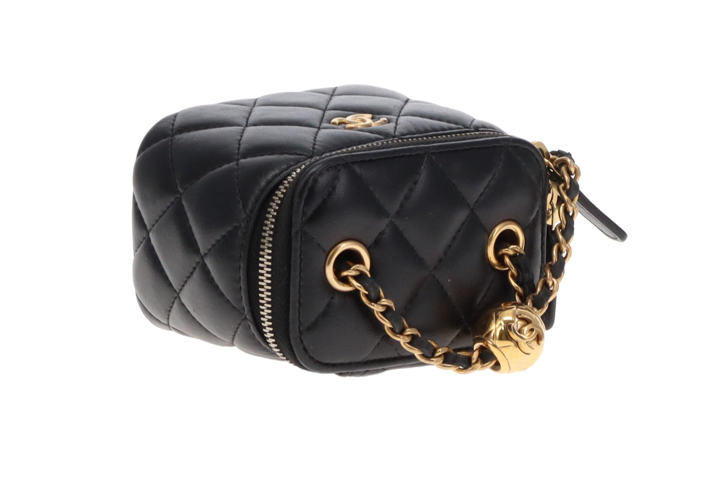Chanel Vanity Pearl Crush Mini Black Lambskin GHW 2021